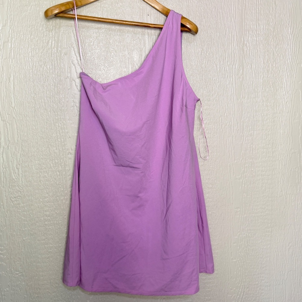 Abercrombie & Fitch Womens One Shoulder Athletic Dress Lavender Purple XL
